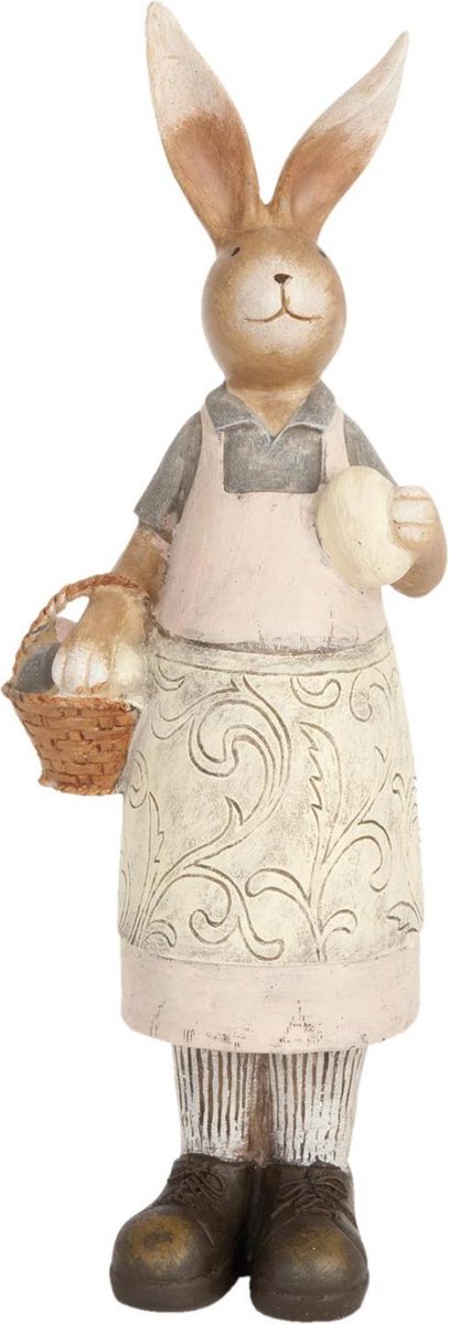 Clayre & Eef Decoratie konijn 9x9x30 cm