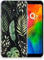 Back Cover LG Q7 TPU Siliconen Hoesje Leaves