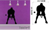 3D Sticker Decoratie Tennis Tennis Vinyl Muurstickers voor de woonkamer Sportkunst aan de muur Decals Gym speler muurschilderingen Wallpaper - Tennis7 / Large