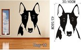 3D Sticker Decoratie Leuke Honden Huisdier muursticker Wc Stickers Honden Husky Siberische Malamute silhouet schakelaar muursticker voor kinderkamer Home Decor - Dog16 / Large