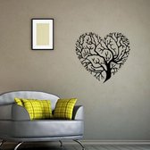 3D Sticker Decoratie Mode Liefde Hart Boom Muur Decor Vintage Leven Boom Muursticker Interieur Woonkamer Vinyl Decal