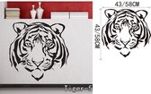 3D Sticker Decoratie Mode Dier Tijger Patroon Karakter Woonkamer Vinyl Carving Muurtattoo Sticker Interieur Adesivo De Parede Slaapkamer - Tiger5 / Large