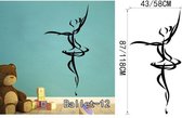 3D Sticker Decoratie Ballet DANSER Sexy Lady Vinyl Wall Art Kamer Sticker Decal Silhouet Vrouw Dace Deur Window Stencils Muurschildering Decoratie - Ballet12 / Medium