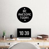 3D Sticker Decoratie Be Awesome Today muur sticker - inspirerende citaten Decal - motiverende Vinyl muur Sticker Art Vinyl woonkamer Decor - Blue