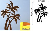 3D Sticker Decoratie Grote palmbomen Vogel Verwijderbaar Vinly Muurtattoo Art Mural Decor Sticker Muursticker Interieur - Palm3 / Small