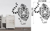 3D Sticker Decoratie Het nieuwe dier Luipaard Creatieve persoonlijkheid Decoratieve vinyl muurstickers Tiger Muurtattoo Art Mural Home Decor - Tiger7 / Small