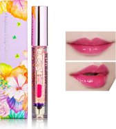 GLAMFOX Fleurissant Witch Flower Lipgloss - 24 Karaat Goud Korrels Lip Gloss met 100% Echte Bloem - Lip Pumper - Lipgloss Transparant - Korean Beauty Make Up