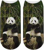 Enkelsokken Panda - Pandaberen enkelsokken - Fotoprint - Unisex Maat 36-41