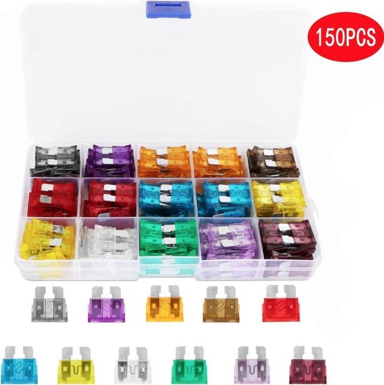 Kit d'assortiment de fusibles automatiques avec fusible codé par couleur de  déclenchement | bol.com