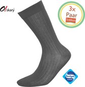 Sokken Heren en Sokken Dames | 3 Paar Naadloze sokken grijs | Anti-bacterieel door Zwitserse Sanitized® | Maat 39-42