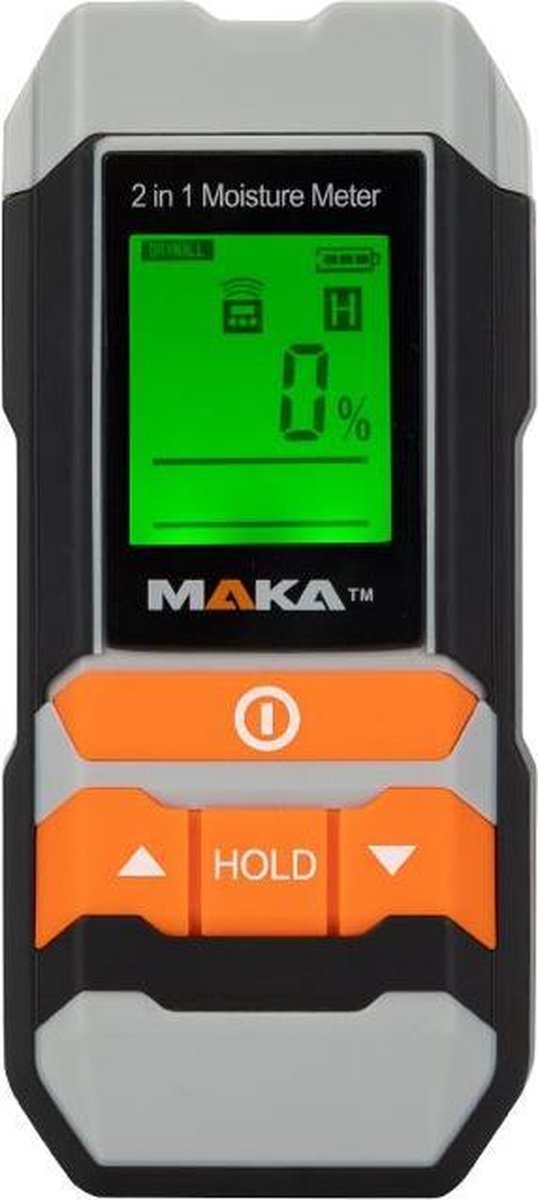 Maka 2 in 1 digitale vochtmeter - Verlicht LCD scherm - Hygrometer