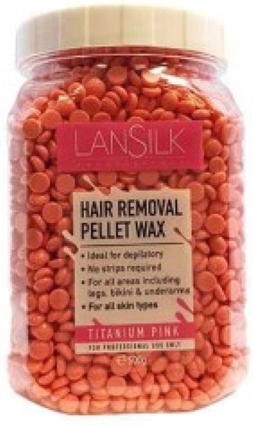 LANSILK HAIR REMOVAL PELLET WAX TITANIUM PINK 500GR