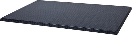 Werzalit rechthoekig tafelblad kunststof riet antraciet 110cm | bol.com