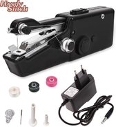 Handy Stitch - PREMIUM Handnaaimachine met Adapter en accesoires - Compact - Draadloos - Draagbare reis naaimachine - Elektrisch of op Batterijen