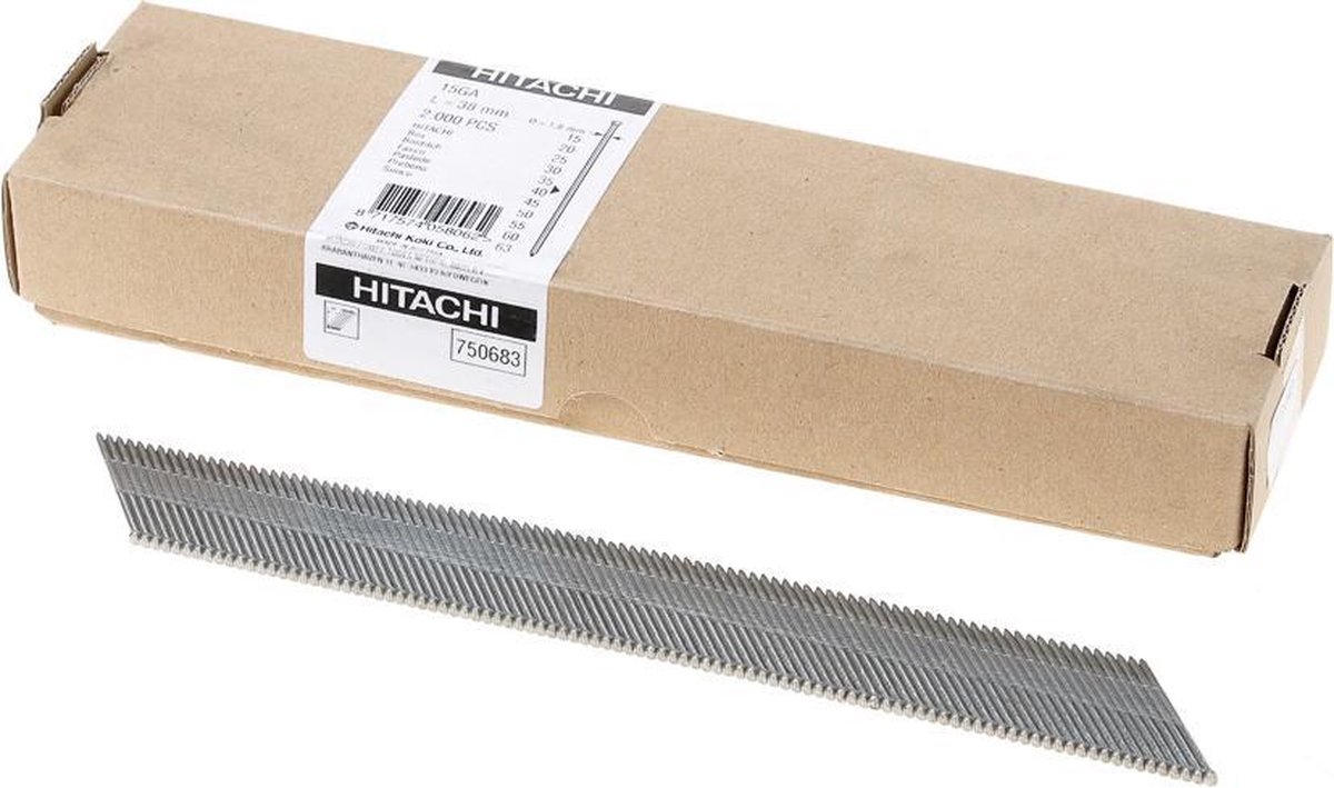 HiKOKI 750683 Spijkers DA - 15 GA - ELGV 34° - 1,8 x 38mm (2000st)