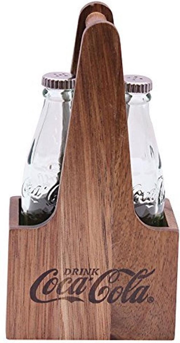 Coca-Cola Salt & Pepper Shaker With Wood Crate