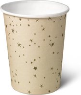 Natural Tableware bio wegwerpbekers Celebration Stars- 25 stuks - 240 ml - composteerbaar