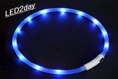 LED Honden/Katten Halsband - Blauw - 20-70 cm - USB oplaadbaar