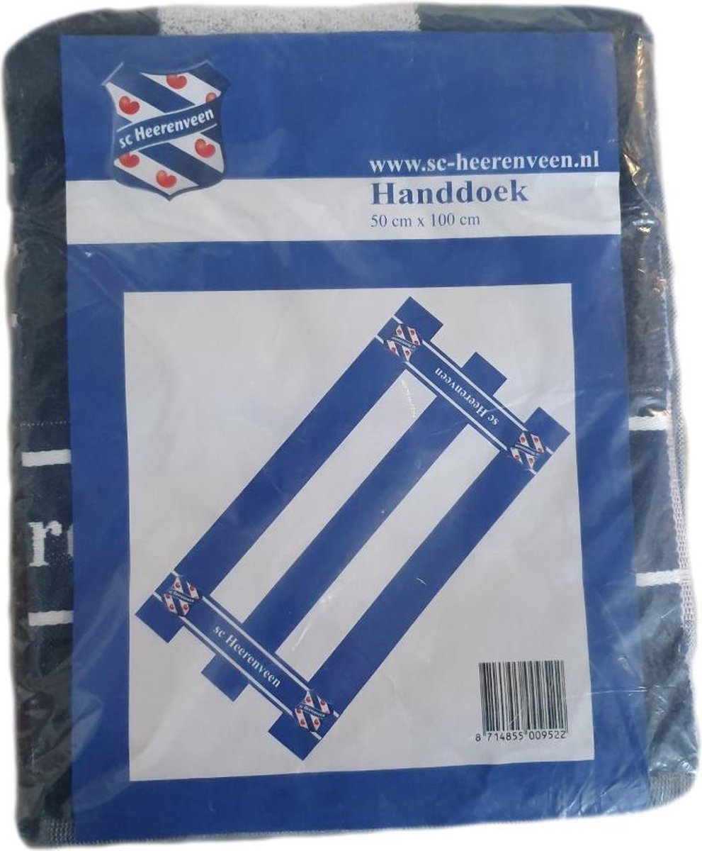 Hytex Fashion SC Heerenveen Sporthanddoek - 50x100 cm - Blauw / wit