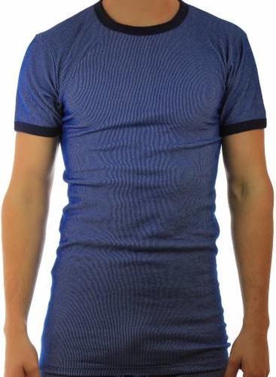 Beeren hemd korte mouw, blauwe streep M2000