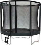 Etan Premium Trampoline Combi - Ø 305 cm / 10ft - Incl. Veiligheidsnet & Ladder - UV-bestendige Randkussen - Grijs - Rond