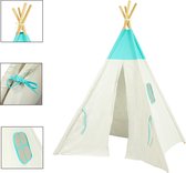 MaxxHome Kinder-tipi tipi wigwam katoen - Speeltent BLAUW