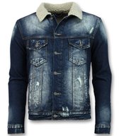 Trucker Men Jacket - Veste en jean - Veste bleue / Veste d'hiver pour homme Veste homme Taille M