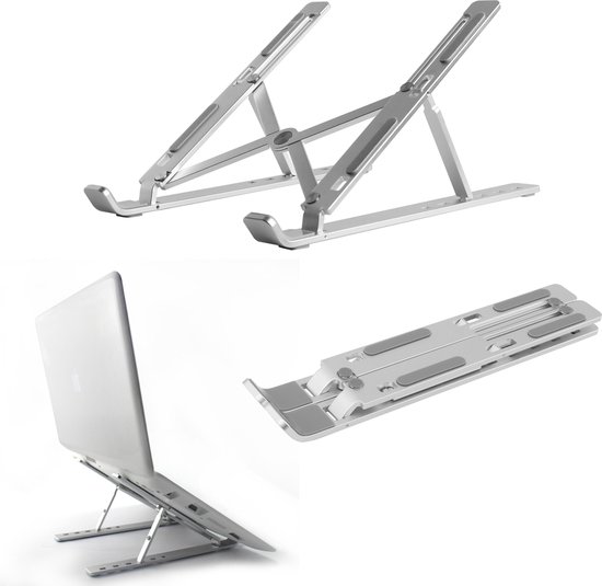 Verstelbare Ergonomische Laptop/Notebook Standaard Universeel - Lichtgewicht laptop Apple Macbook Pro/Air, iPad, Asus, HP, ACER, Microsoft, Lenovo, Windows - Tablet Steun Opvouwbare Stand - 13, 14 , 15, 16, 17 inch