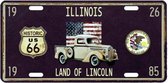 Illinois Land Of Lincoln Metalen Kentekenplaat Met Reliëf