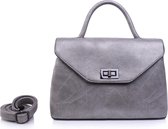 Classic chic handbag Qischa® argent-zilver leather look