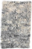 Patchwork kleed  tapijt grijs mix IJslands lamsvacht- schapenvacht
