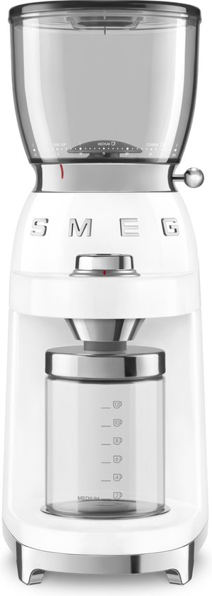 Technische specificaties - Smeg - - SMEG CGF01WHEU - Elektrische koffiemolen - Wit - 30 maalstanden