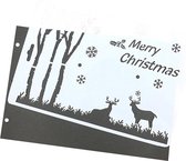 sjabloon Boom kerst Merry Christmas 18 x 26 cm