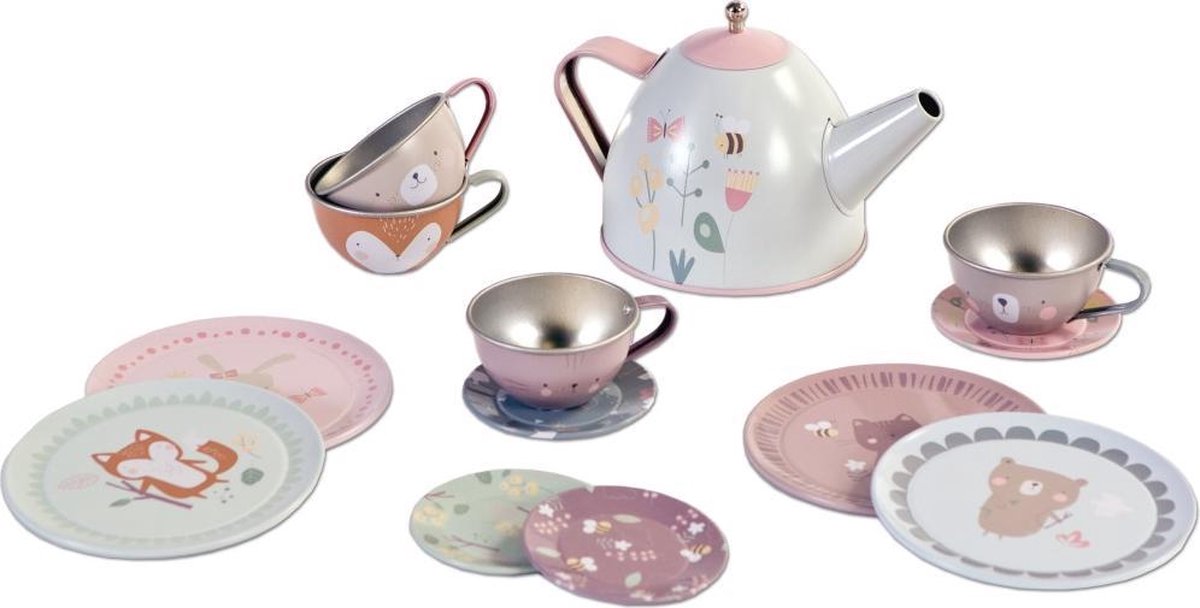Little Dutch Speelgoed Theeservies Roze - Metaal