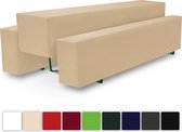 Beautissu Biertafelhoes Set 3-delig 220x50cm ecru