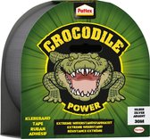 Pattex Crocodile Power Tape Ducktape - Imperméable - Extrêmement résistant - 30 mt - Gris - Grip Premium