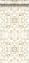 Origin Wallcoverings behang kubisme beige - 346907 - 53 cm x 10,05 m