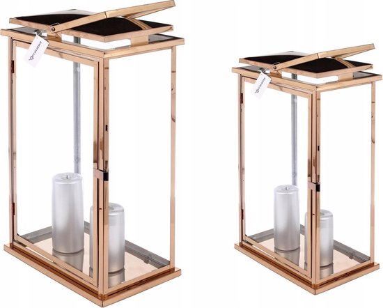 Set van 3 tuinlantaarns windlicht lantaarn lantaarns metalen Set van 3 tuinlantaarns windlicht lantaarn lantaarns metalen