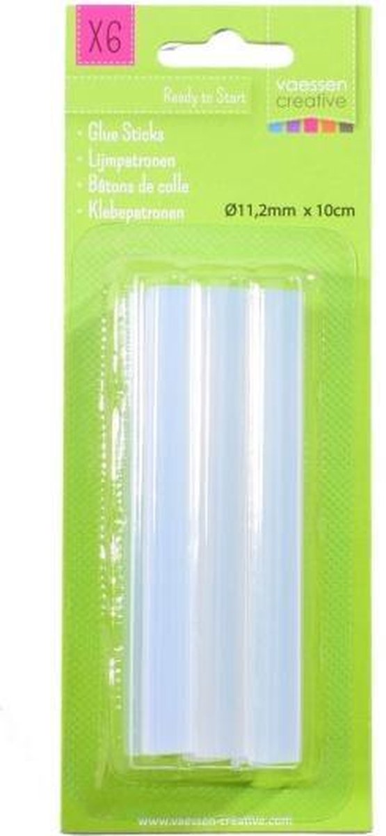 Vaessen - Lijmpatronen 11.2x100mm 6 stuks - 21535-06