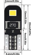 T10 LED storingsvrij Canbus Set 2 Stuks Wit 6000 K W5W - 12V interieur lamp