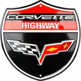 Wandbord - Corvette Highway - Highway Shield