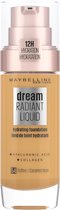 Maybelline Dream Radiant Liquid - 054 Toffee - Foundation Geschikt voor de Droge Huid met Hyaluronzuur - 30 ml