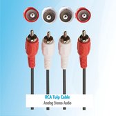 Budget 1,5 meter RCA/TULP naar RCA/TULP audio kabel