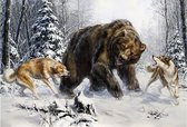 Diamond Painting Huskies and Bear 100x68