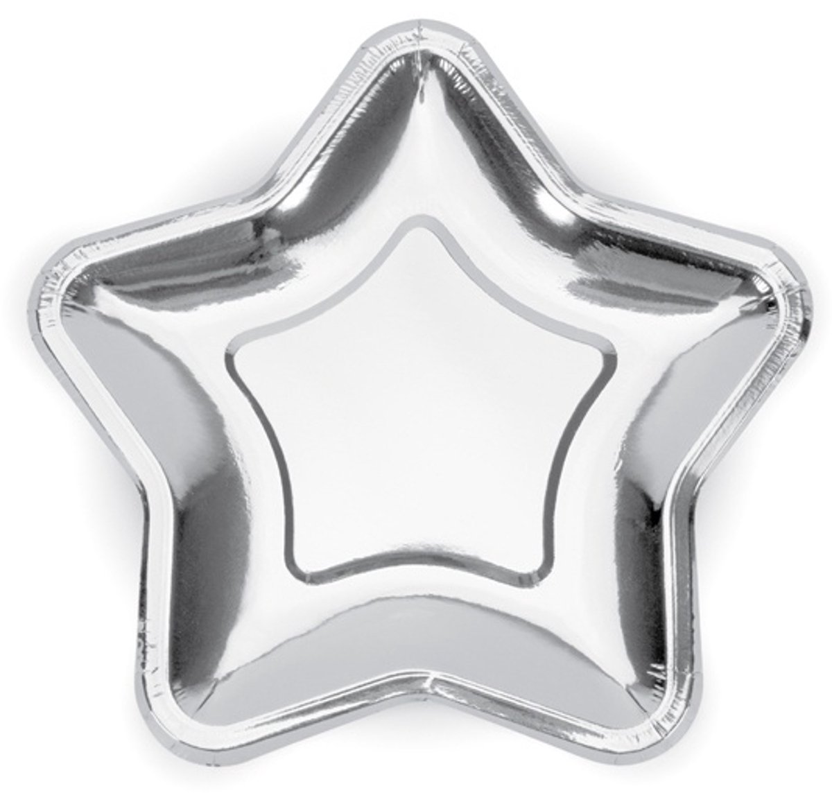 Gebaksborden Ster Zilver (6 stuks)