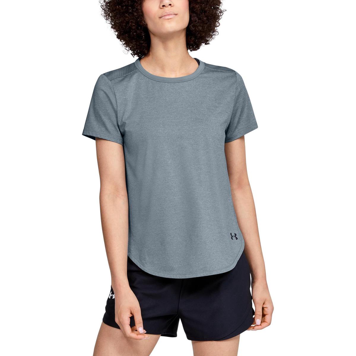 Under Armour Armour Sport Crossback SS Dames Sportshirt Maat S Hushed Turquoise