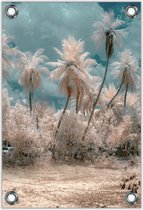 Tuinposter –Beige Palmbomen – 60x90cm Foto op Tuinposter (wanddecoratie voor buiten en binnen)