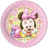 Minnie Mouse Bordjes Baby 20cm 8st