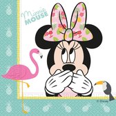 PROCOS - 20 papieren servetten Minnie Mouse Tropical - Decoratie > Papieren servetten