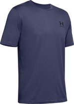 Under Armour Sportstyle LC SS Heren Shirt - Maat S - Blue Ink